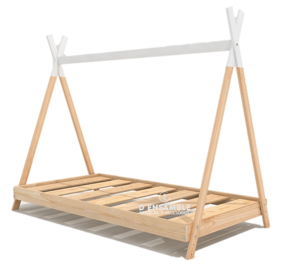 Cama Tipi Montessori Individual Teepee Para Niños 2 Alturas