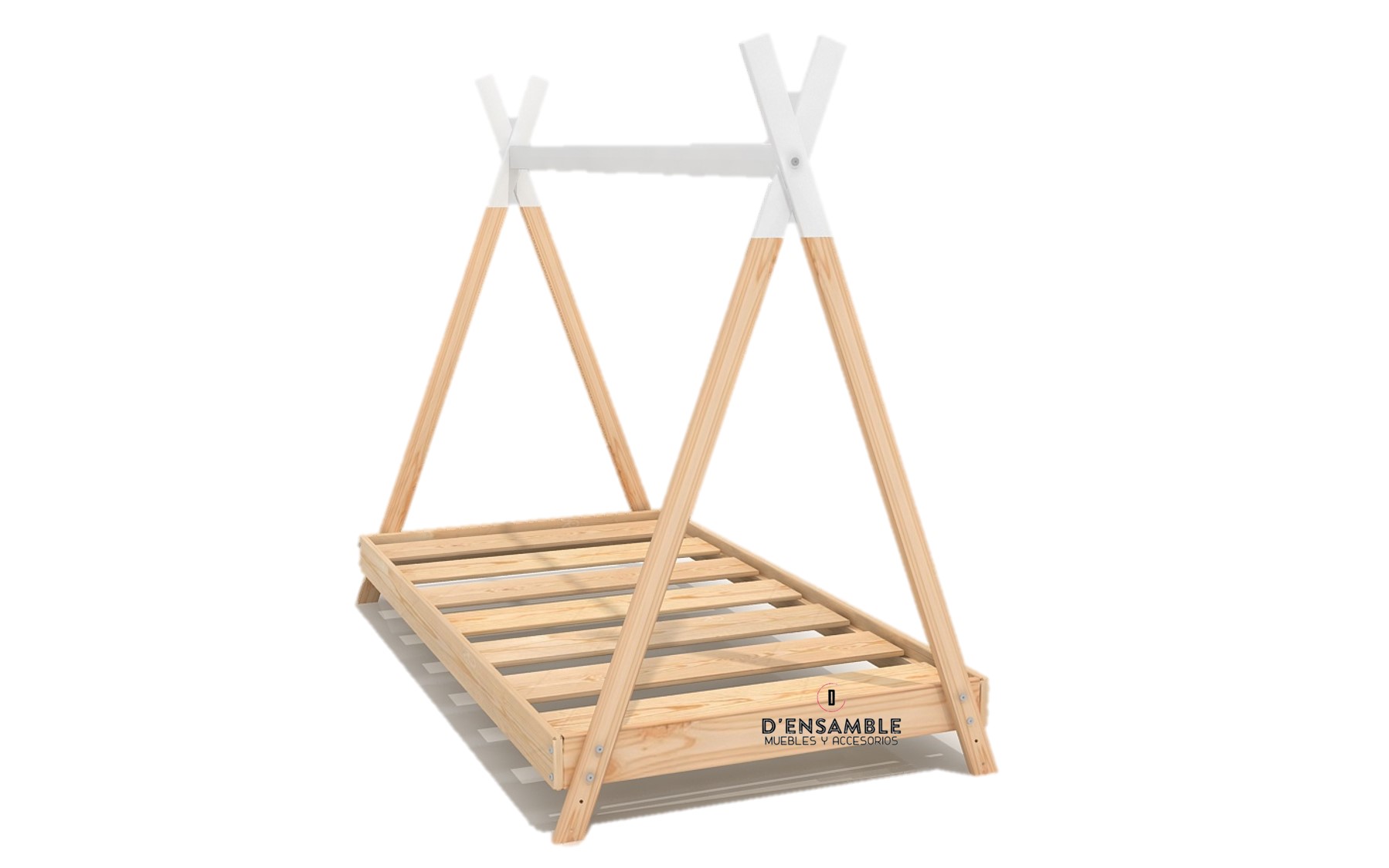 Cama Tipi Montessori Individual Teepee Para Niños 2 Alturas