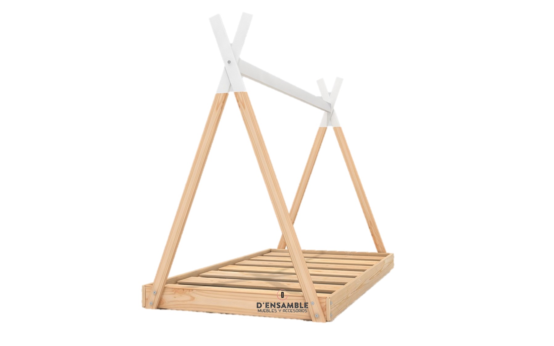 Cama Tipi Montessori Individual Teepee Para Niños 2 Alturas