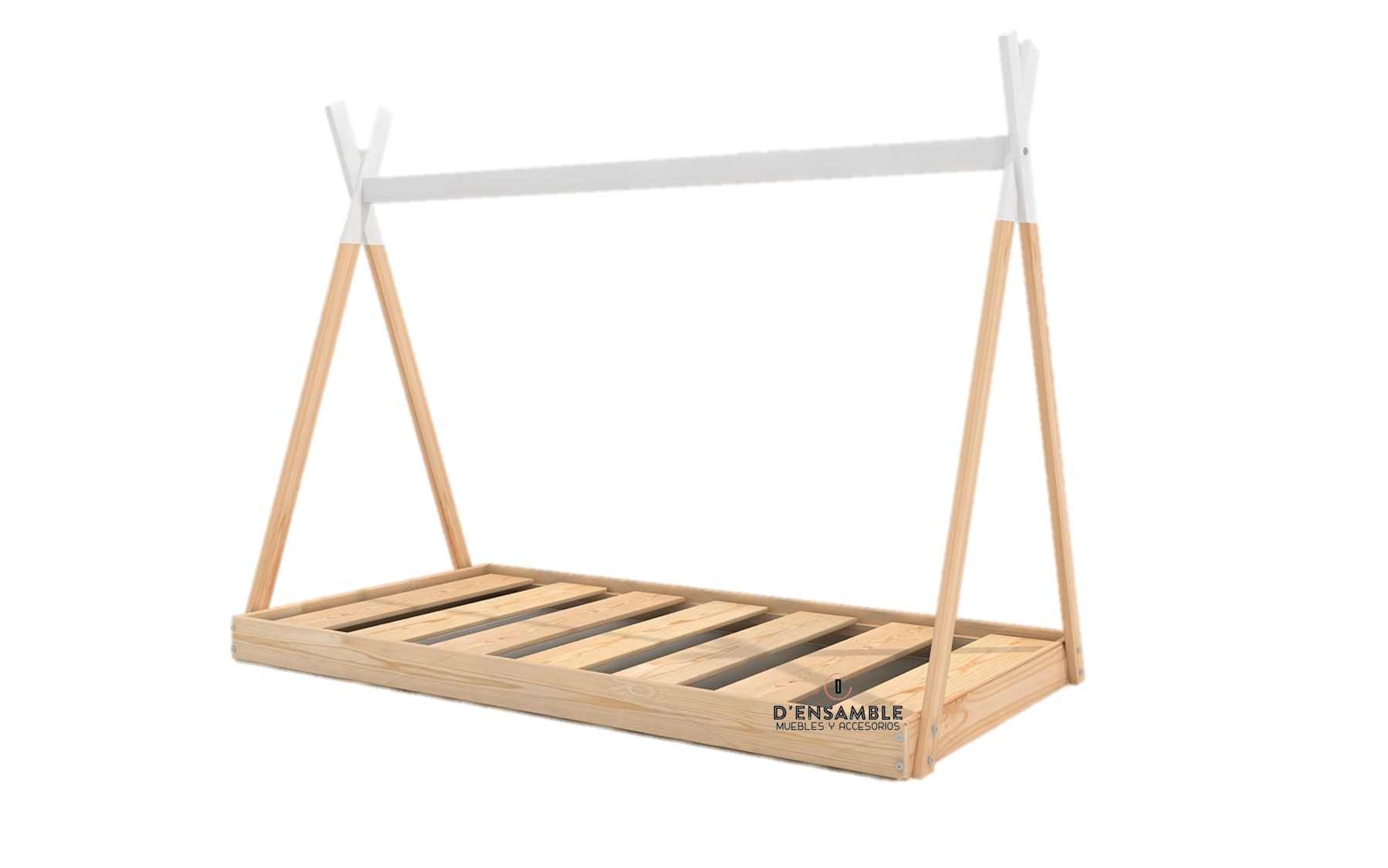 Cama Tipi Montessori Individual Teepee Para Niños 2 Alturas