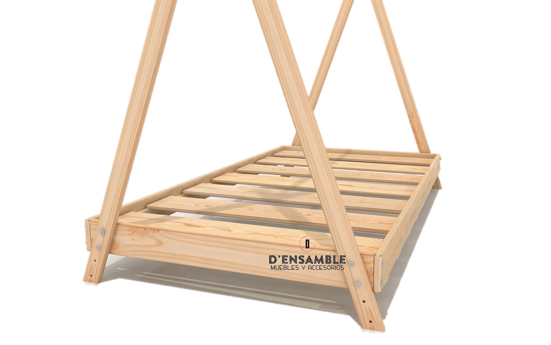 Cama Tipi Montessori Individual Teepee Para Niños 2 Alturas