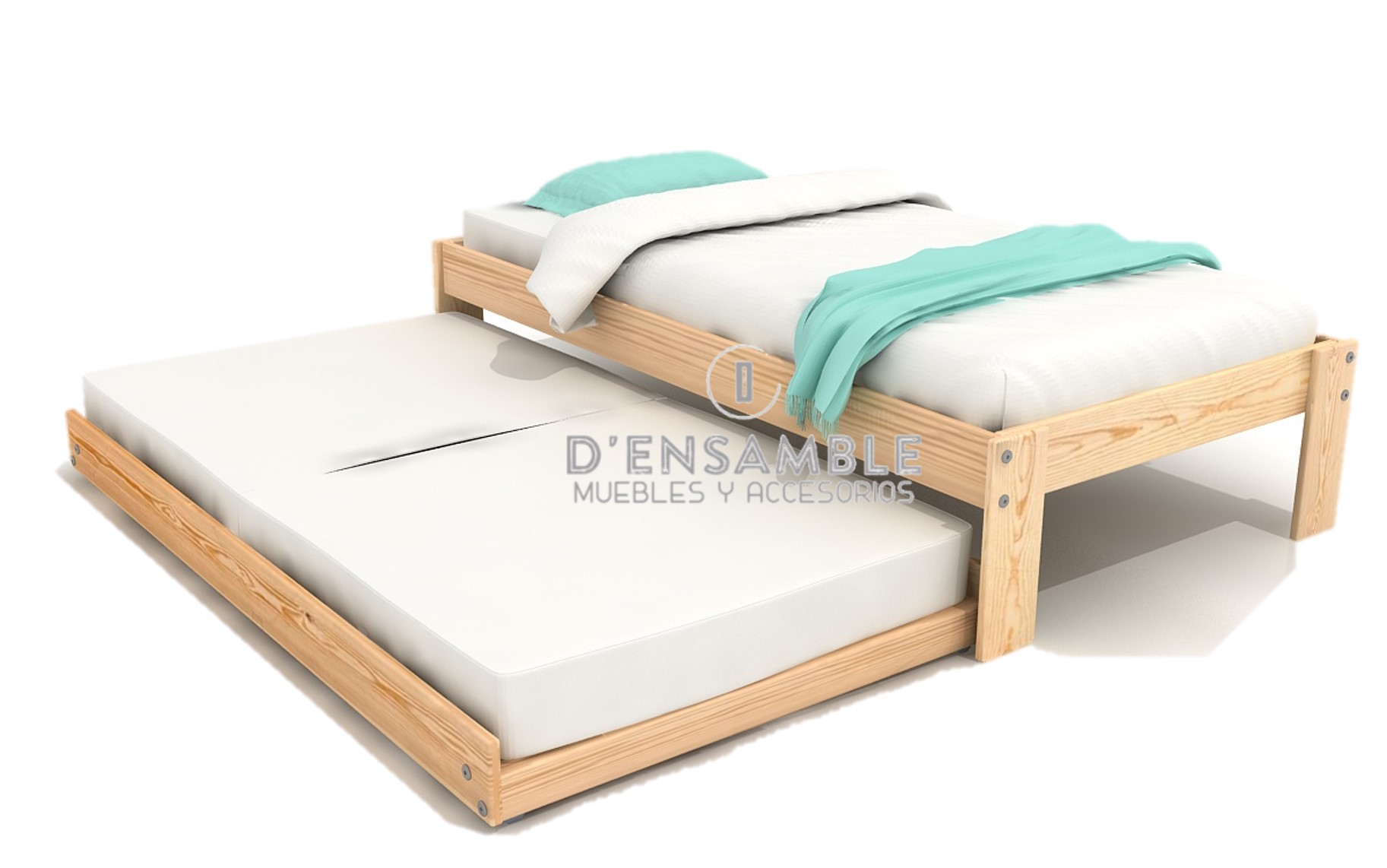 Cama Canguro Individual Base Doble Movil