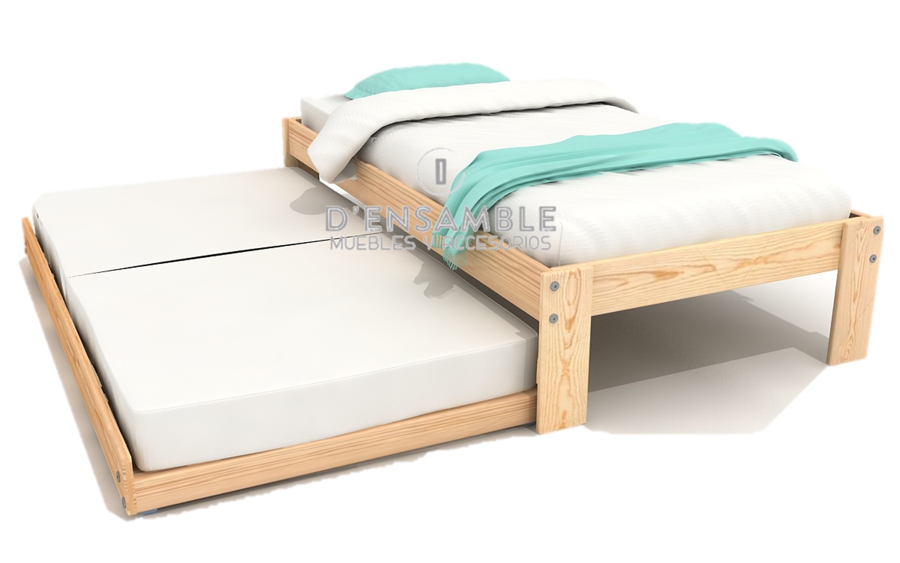 Cama Canguro Individual Base Doble Movil