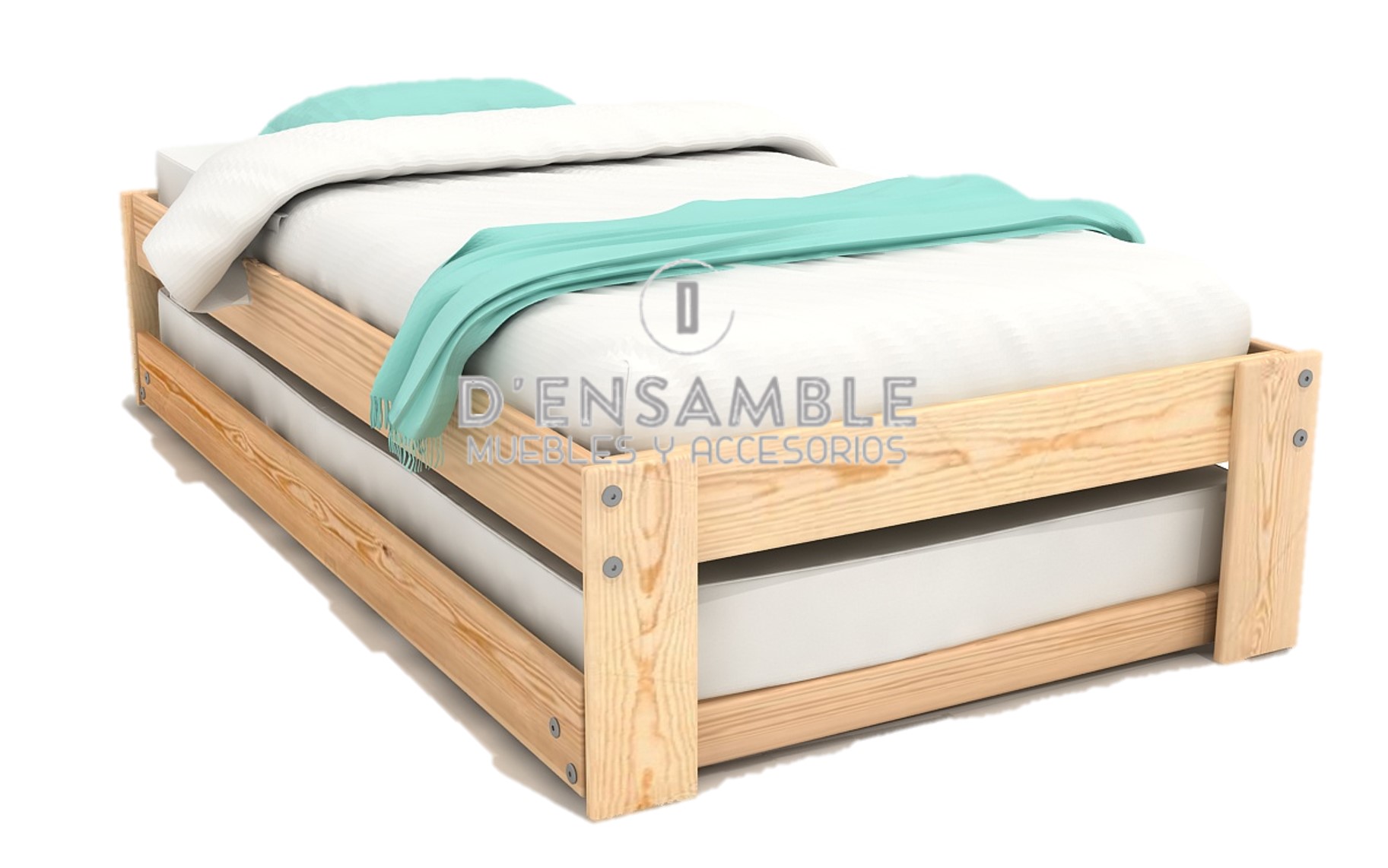 Cama Canguro Individual Base Doble Movil