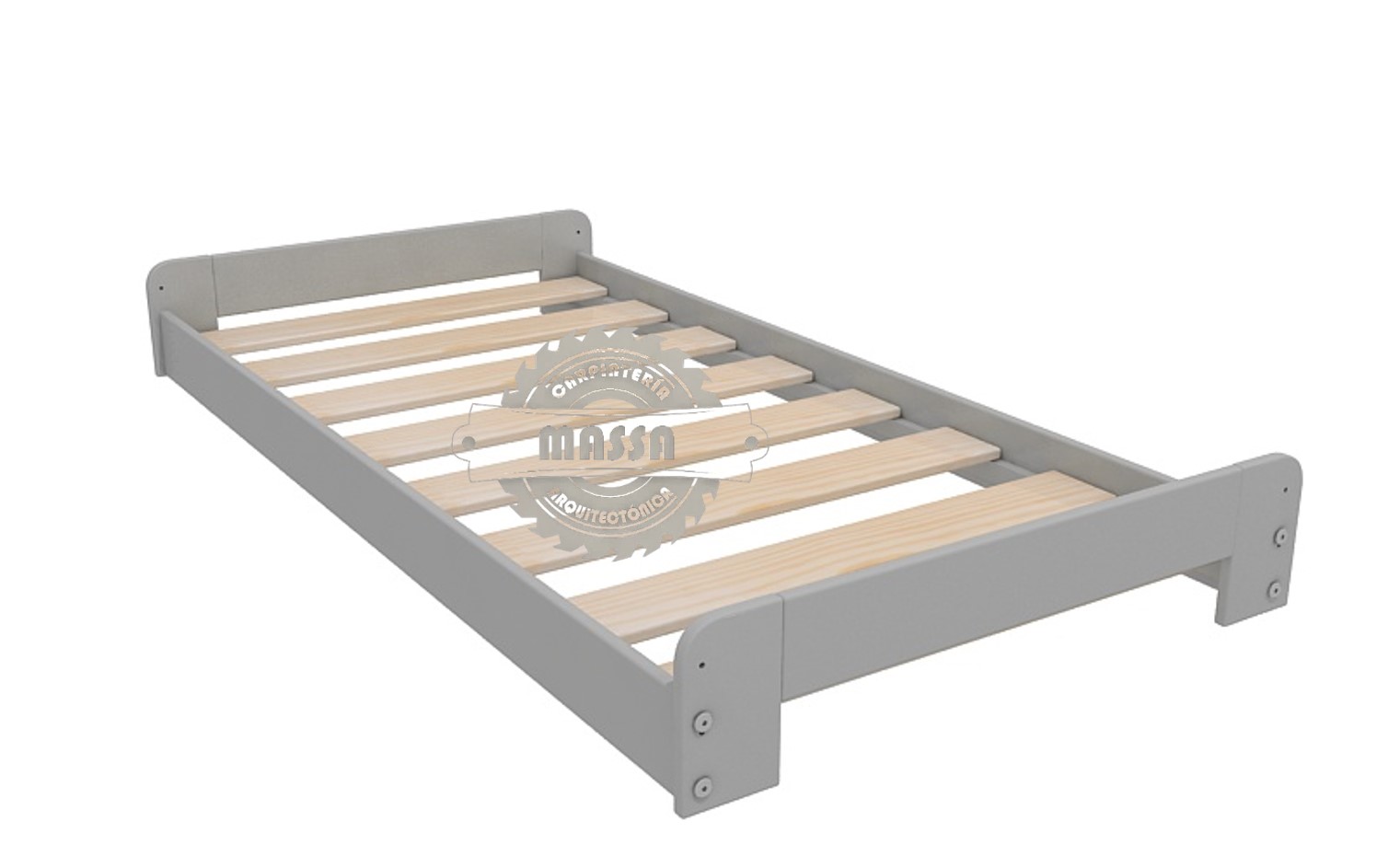 Cama De Piso Desarmable Individual Madera