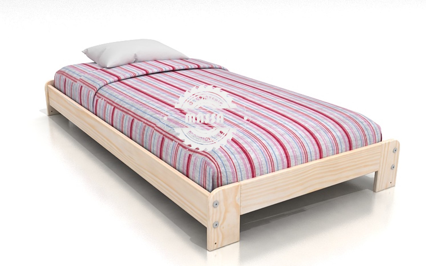Cama De Piso Desarmable Individual Madera