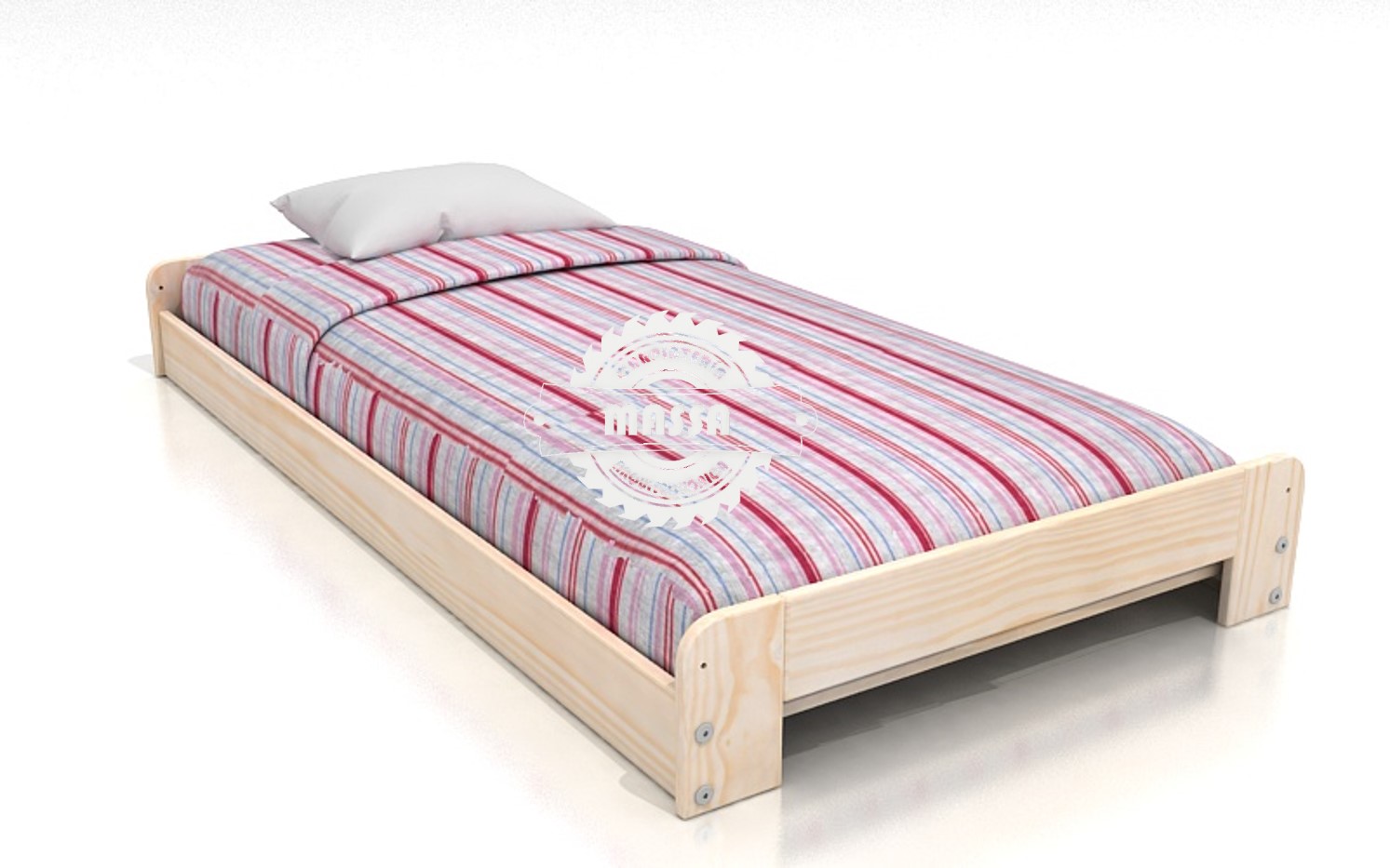 Cama De Piso Desarmable Individual Madera