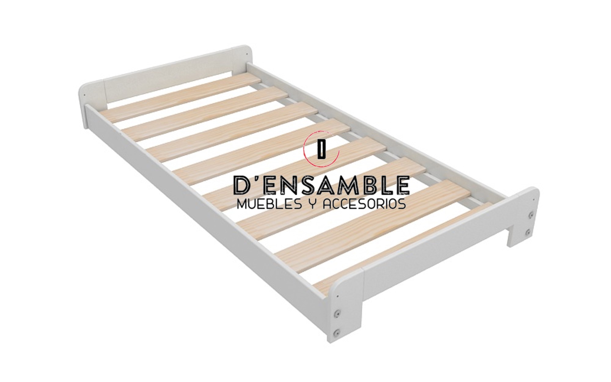 Cama De Piso Desarmable Individual Madera