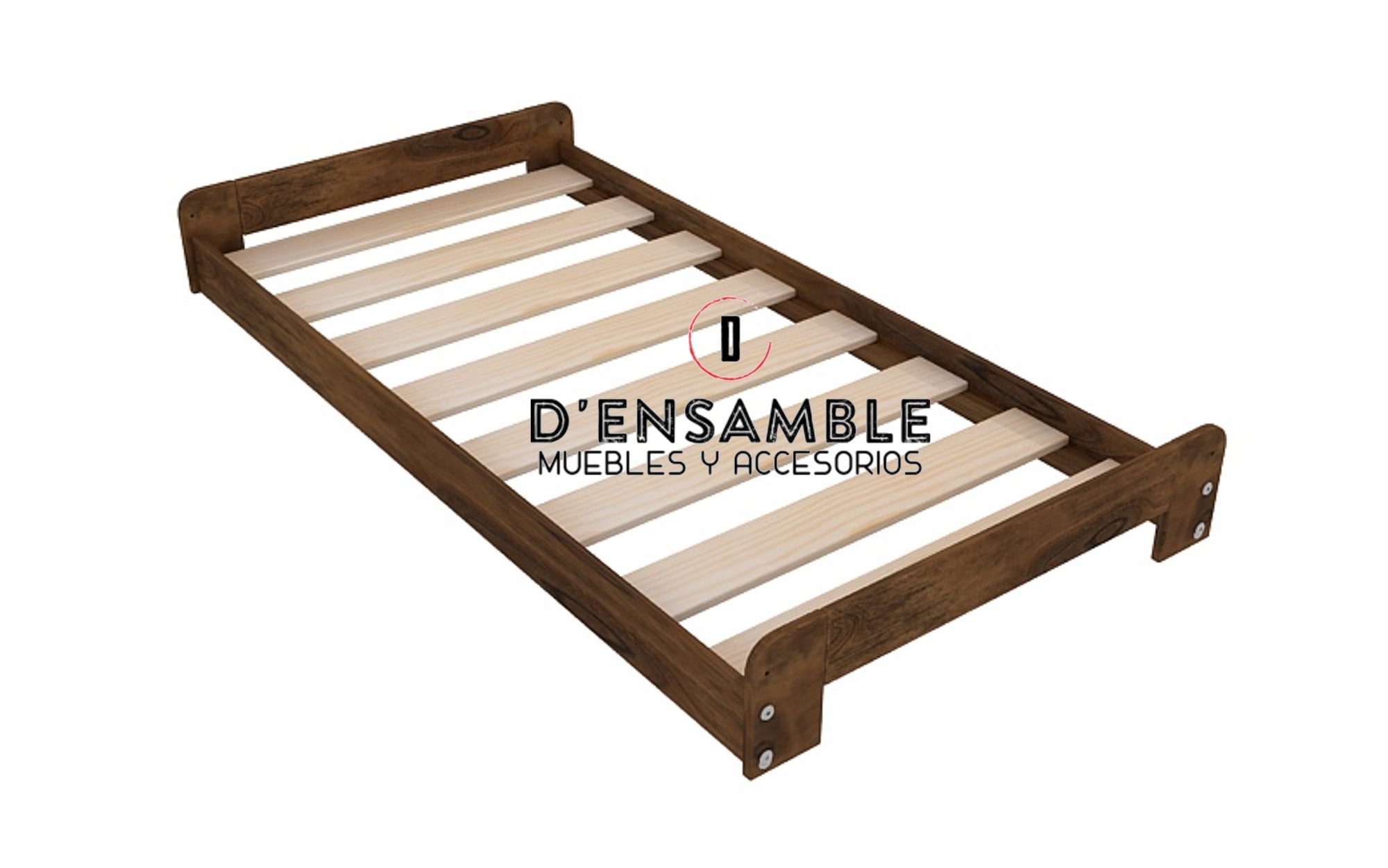 Cama De Piso Desarmable Individual Madera