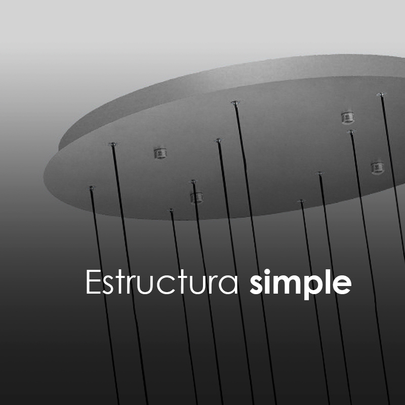 Lampara colgante led minimalista luciernagas  12 luces LED escalera descendente (Luz calida)