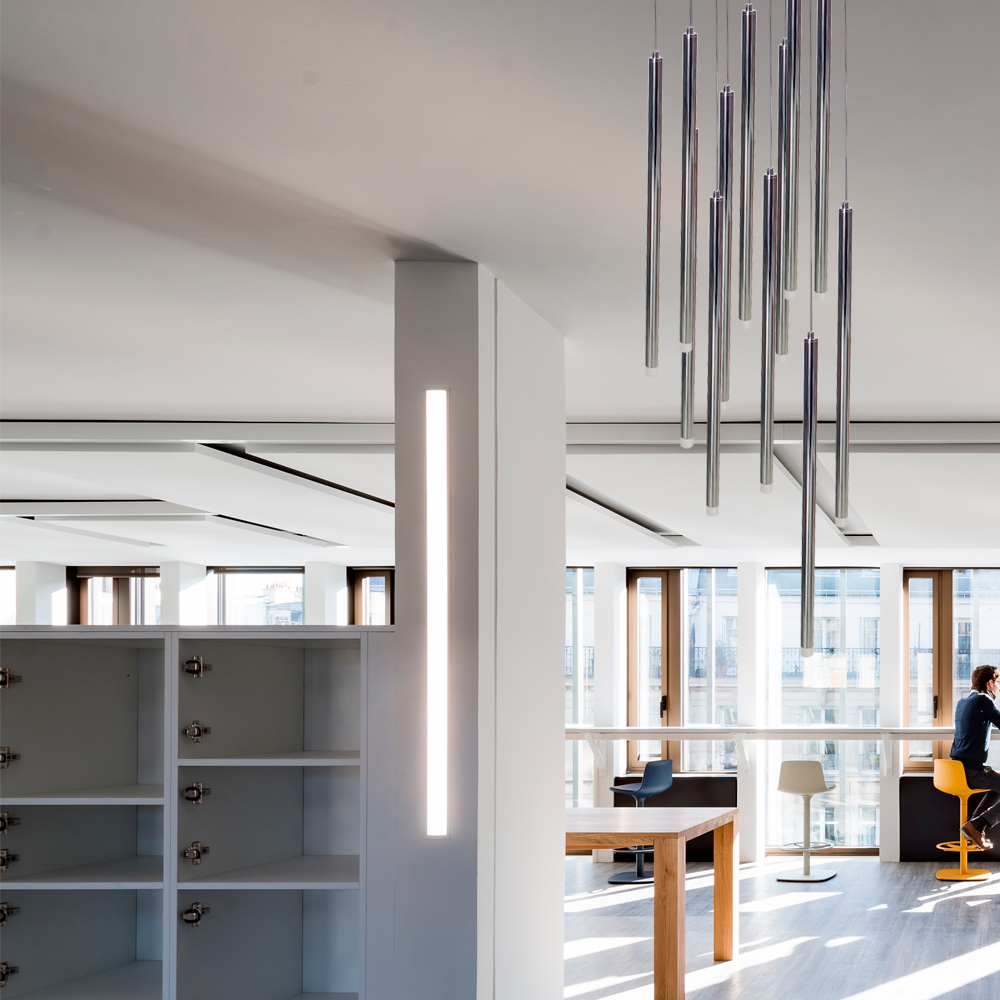 Lampara colgante led minimalista luciernagas  12 luces LED escalera descendente (Luz calida)