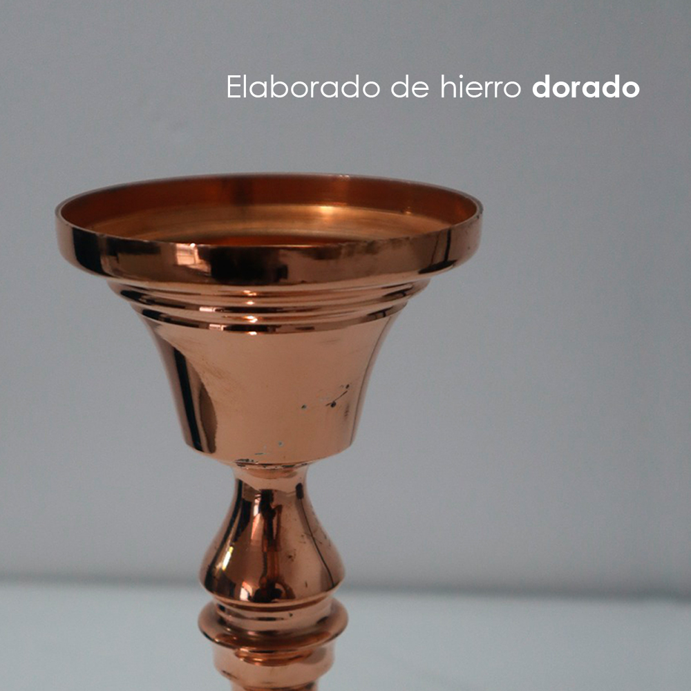 Candelabro para Vela conico portavelas de hierro decorativo estilo europeo