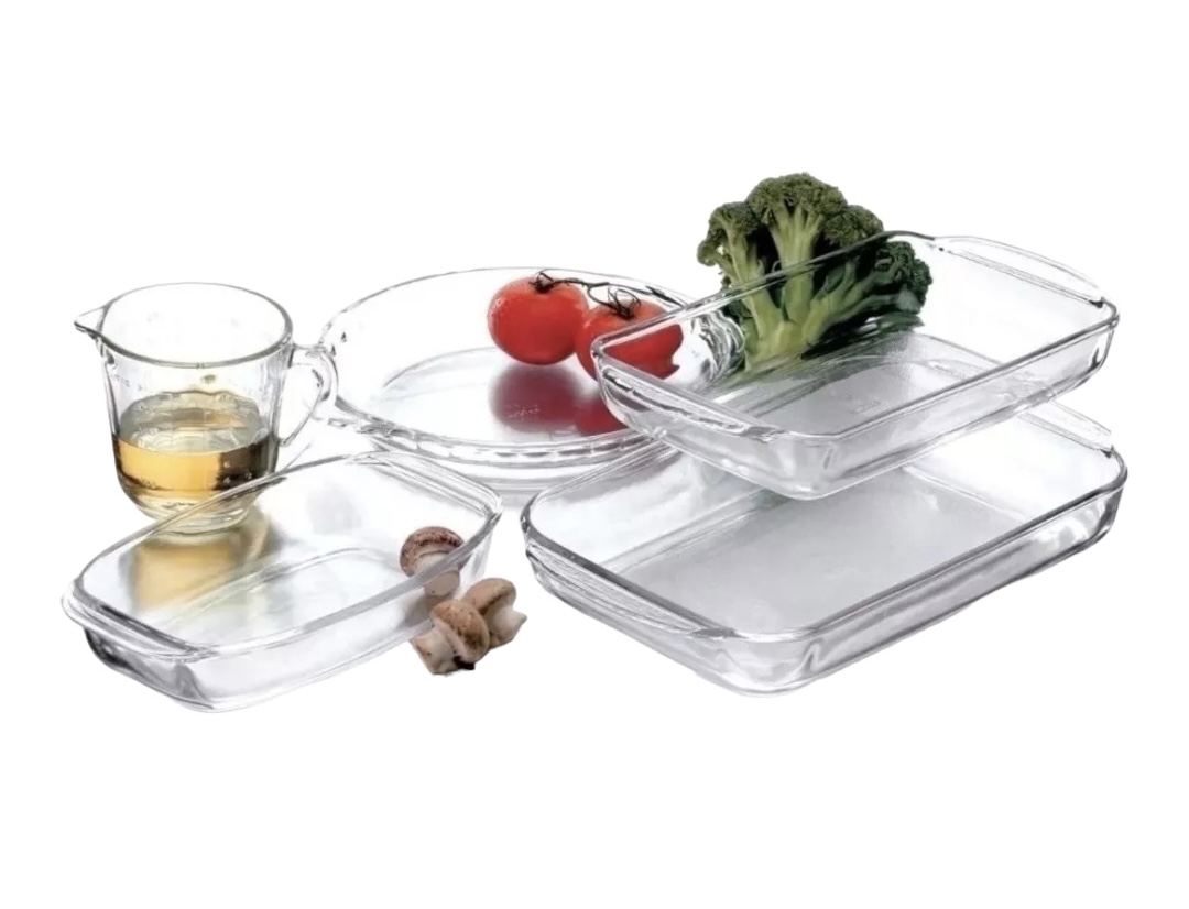 Juego de Refractarios PYROREY para hornear de vidrio 5 piezas 