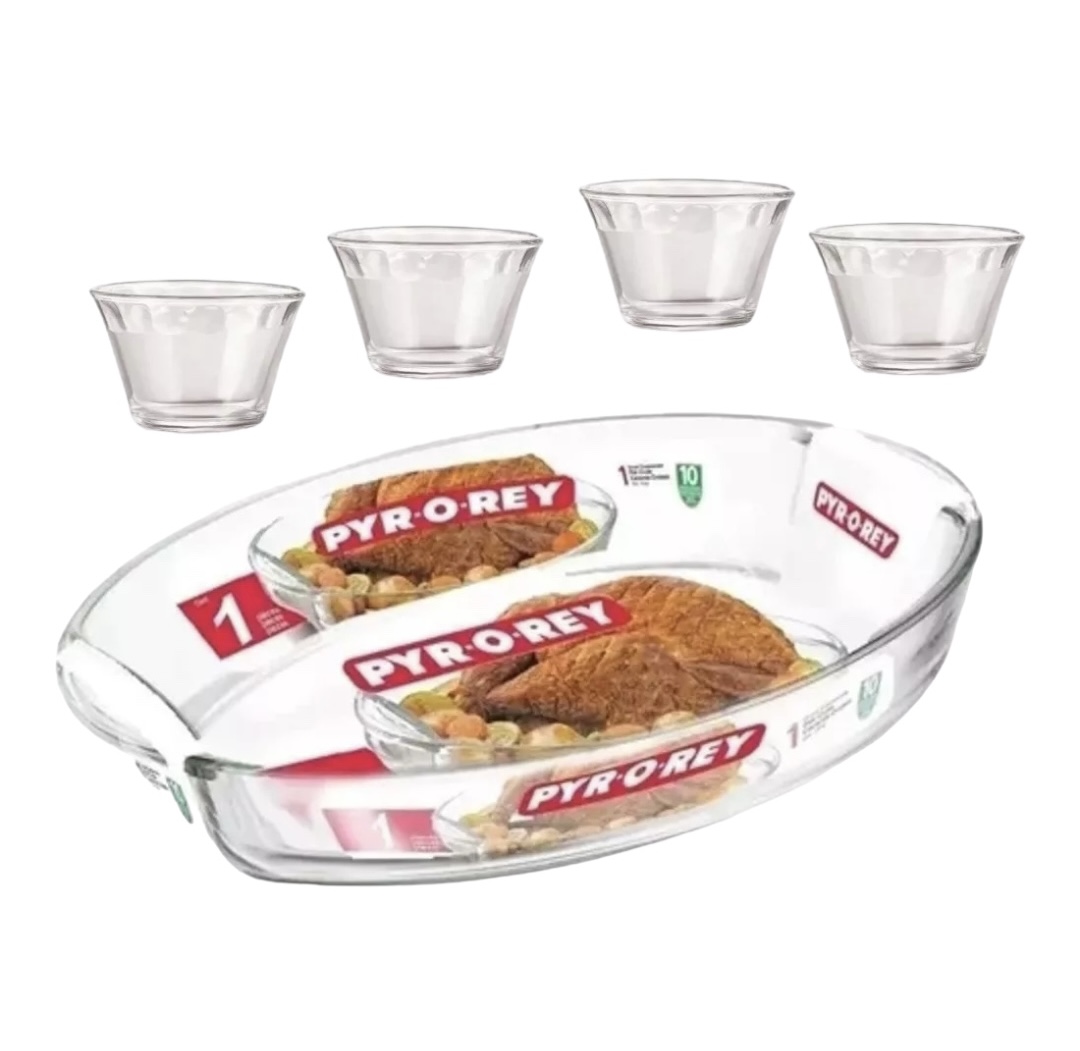 Juego de Refractarios PYROREY para hornear de vidrio 7 piezas