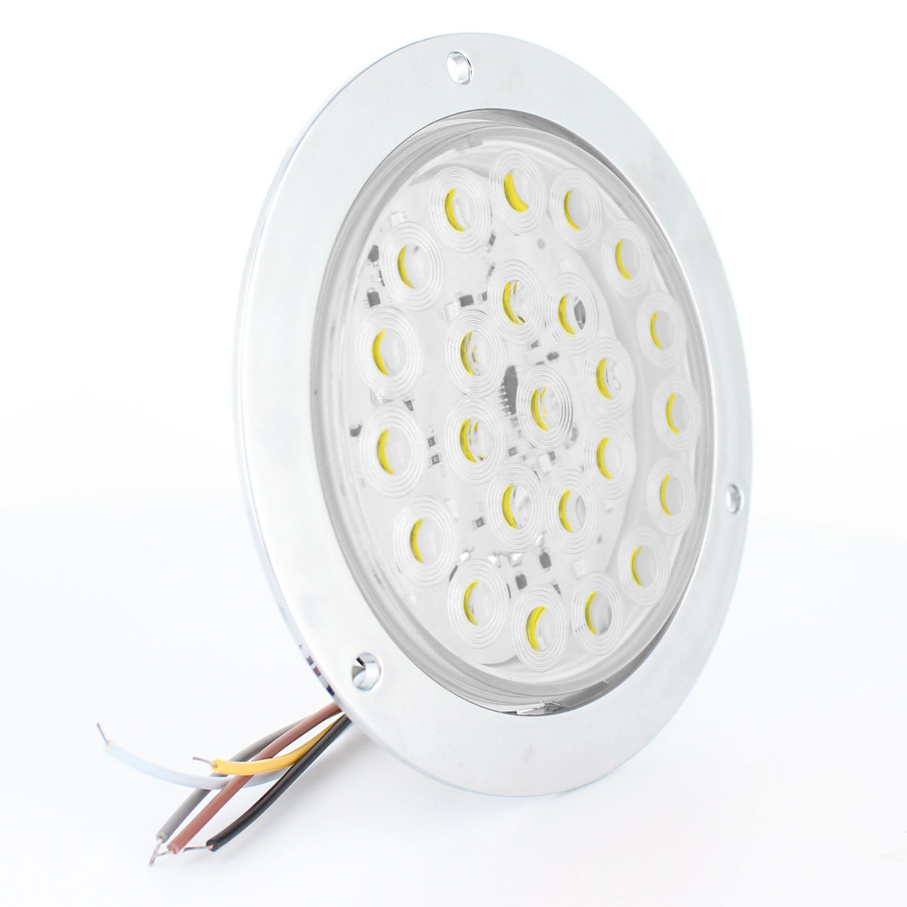 10 Plafon 24 Led Redondo Camion Cuarto Estrobo Stop 12-24v