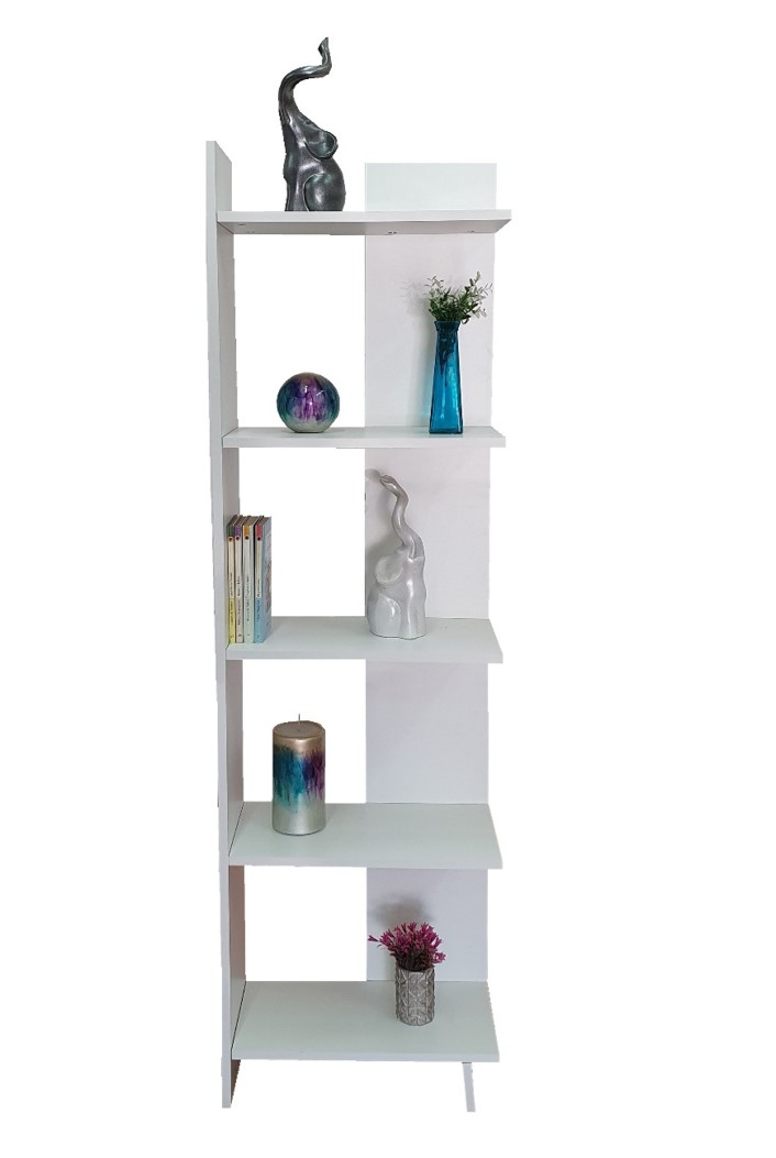 Librero Esquinero Minimalista, Moderno, Práctico Y Elegante (Blanco)