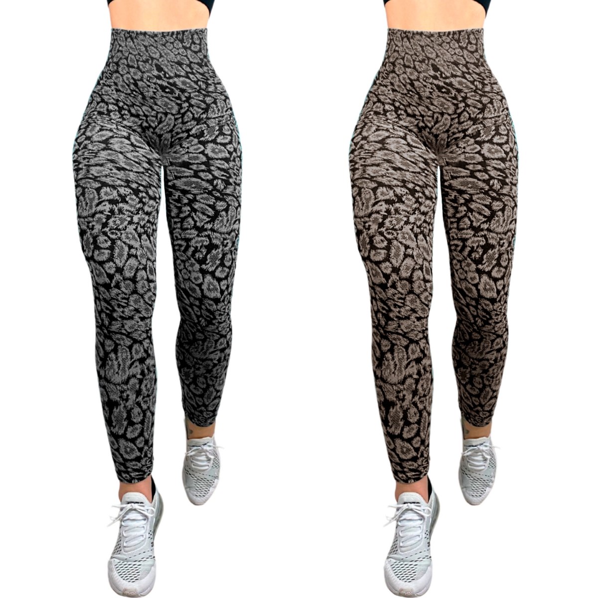 Pack de 2 Mallones de Mujer Ligeros Lycra Stretch Leggins Mujer Licra Gym Casual Malla Talle Alto LIC-085