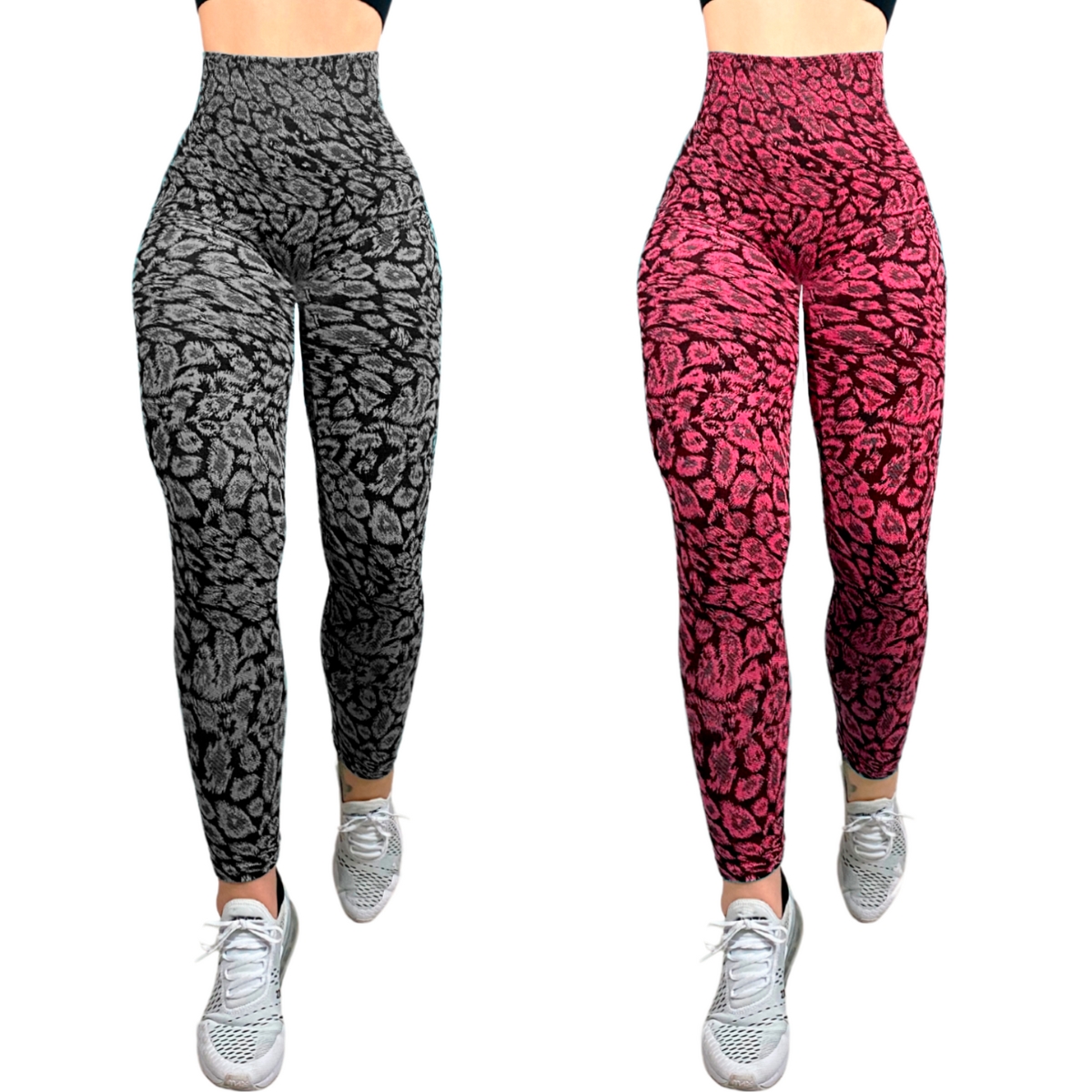 Pack de 2 Mallones de Mujer Ligeros Lycra Stretch Leggins Mujer Licra Gym Casual Malla Talle Alto LIC-085