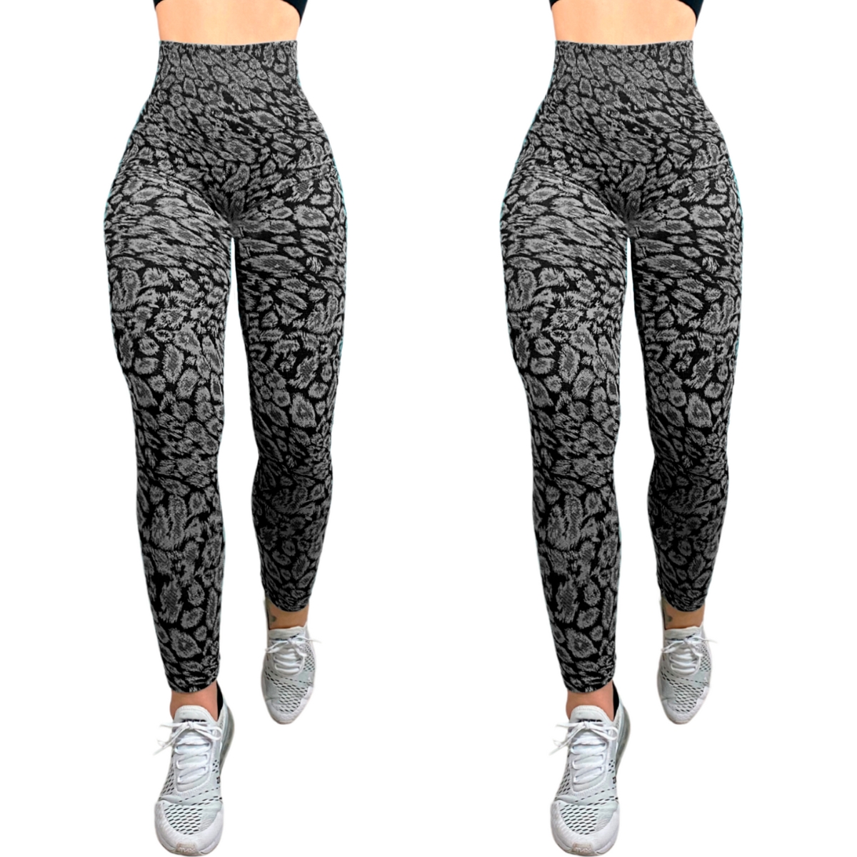 Pack de 2 Mallones de Mujer Ligeros Lycra Stretch Leggins Mujer Licra Gym Casual Malla Talle Alto LIC-085