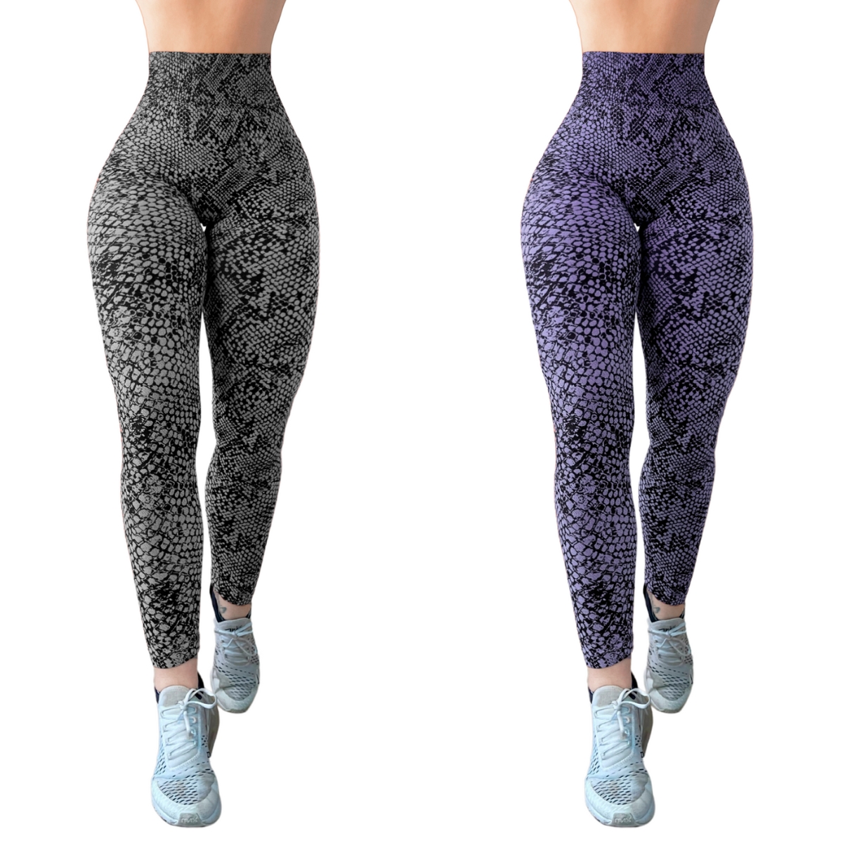 Pack de 2 Mallones de Mujer Ligeros Lycra Stretch Leggins Mujer Licra Gym Casual Malla Talle Alto LIC-034
