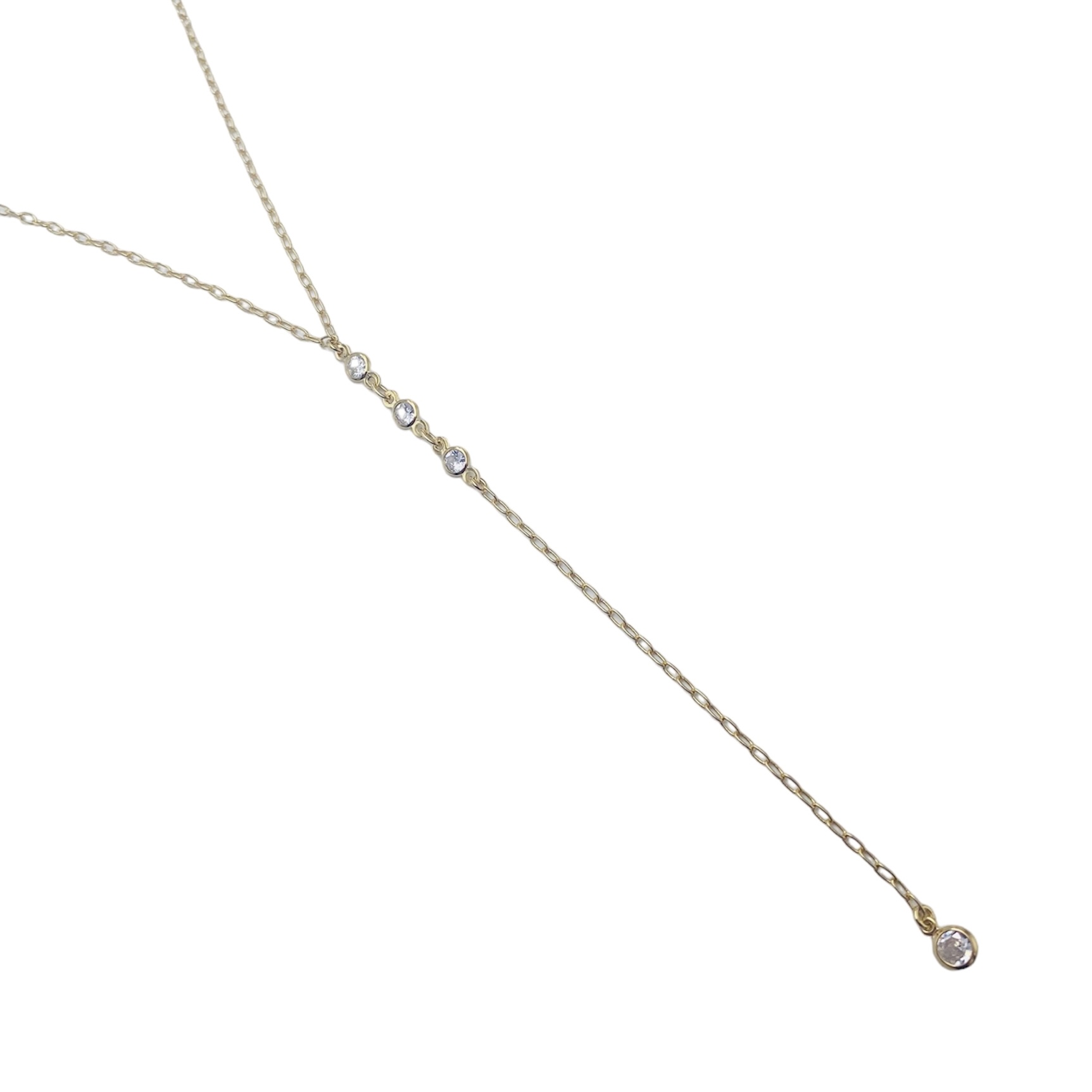 Collar Gargantilla Corbatita delicado- Baño de oro 18K- Collar dorado
