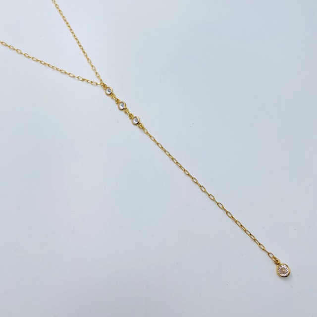 Collar Gargantilla Corbatita delicado- Baño de oro 18K- Collar dorado