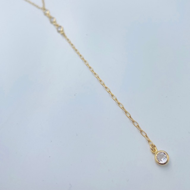 Collar Gargantilla Corbatita delicado- Baño de oro 18K- Collar dorado