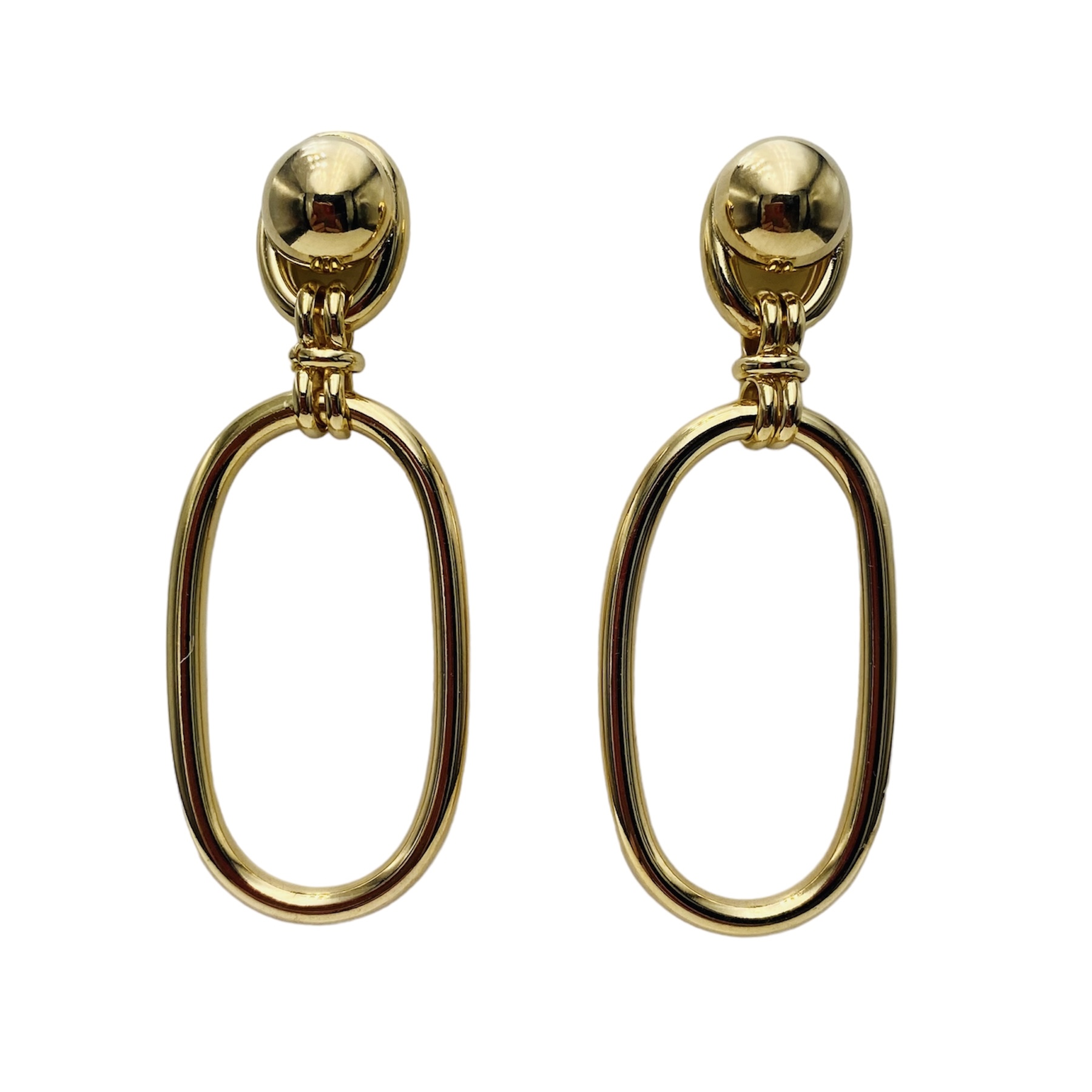 Aretes grandes y largos- Baño de oro 18k- Aretes dorados