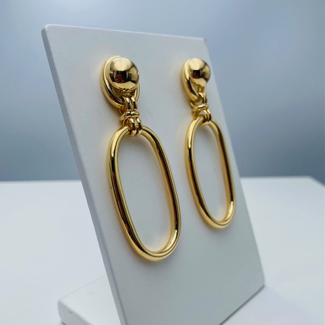 Aretes grandes y largos- Baño de oro 18k- Aretes dorados