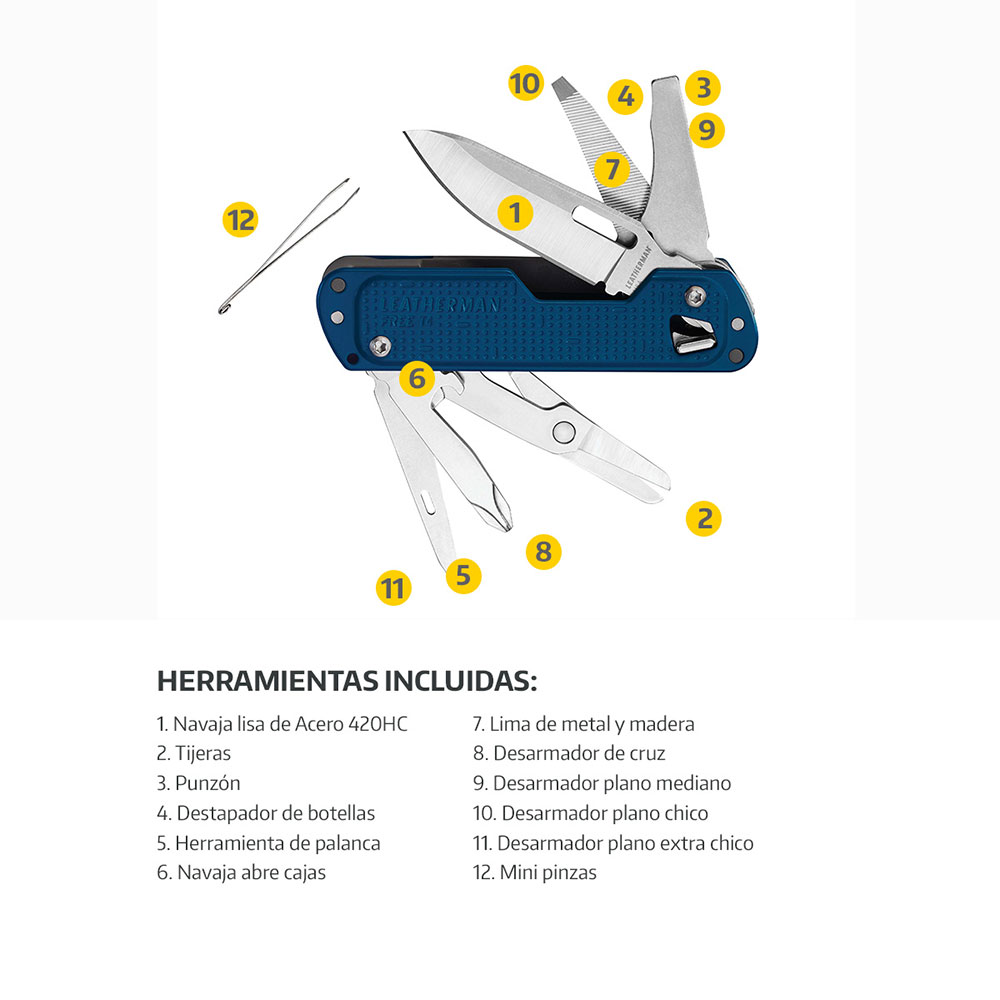 Multiherramienta FREE T4 Azul Leatherman