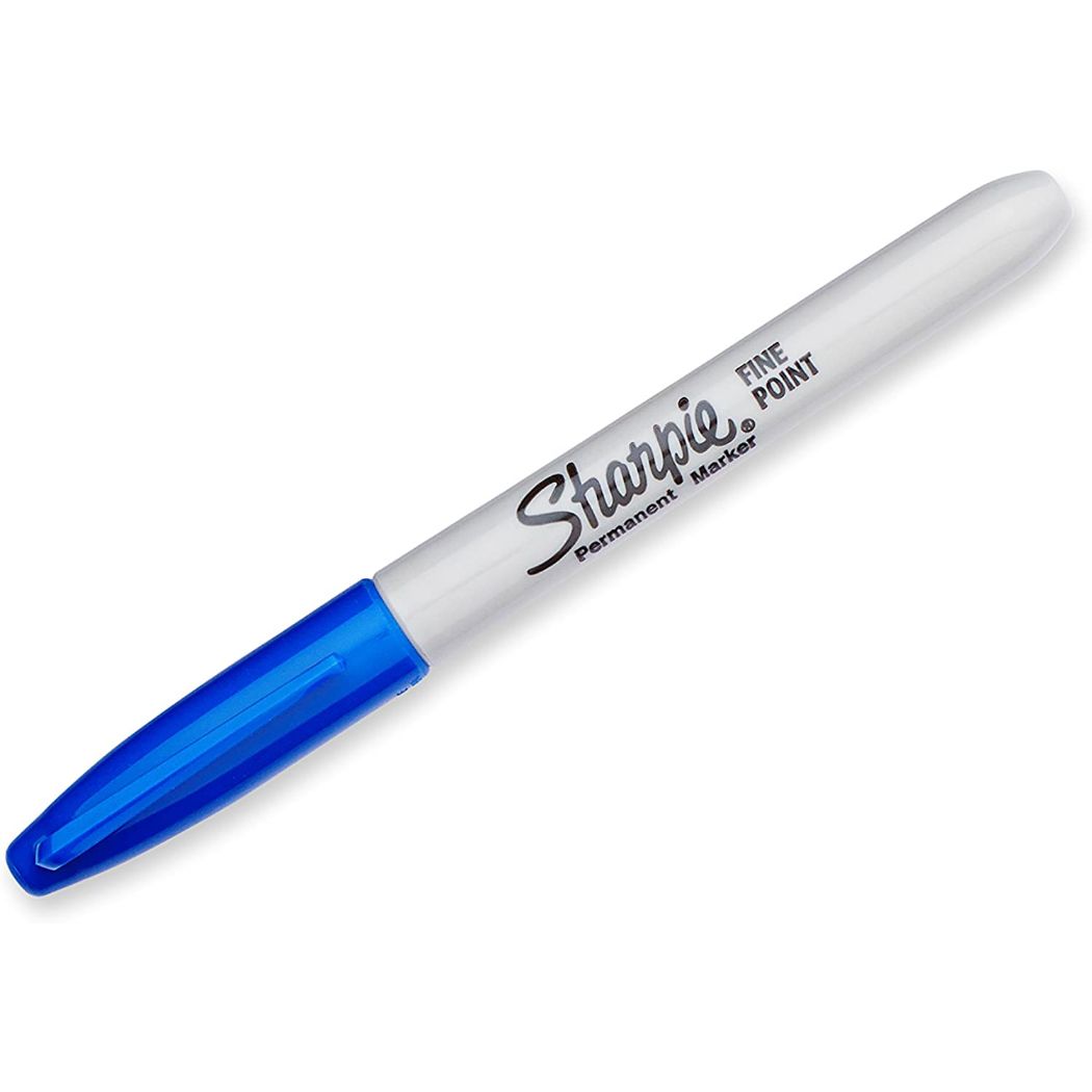 Marcadores Permanentes Sharpie Azul 12 pzas Punta Fina