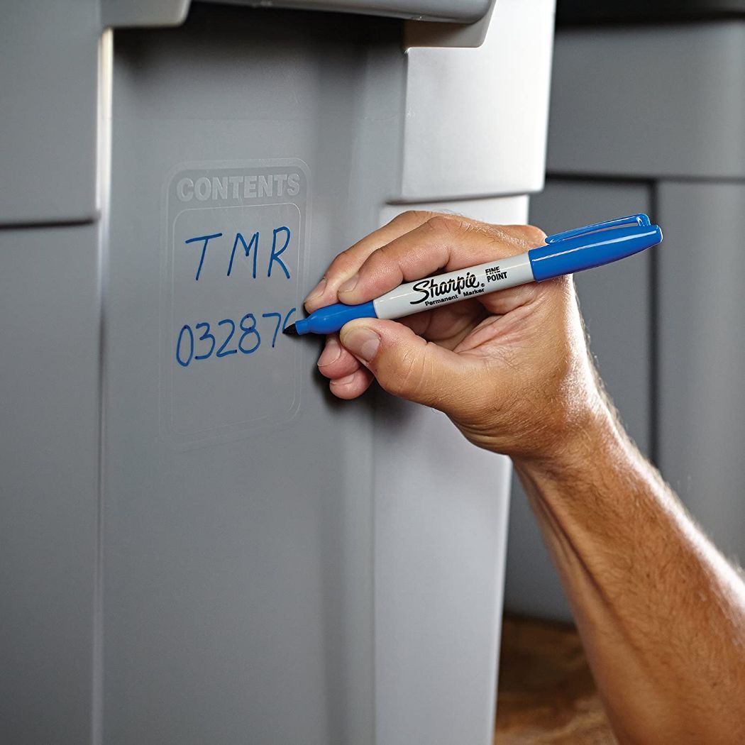 Marcadores Permanentes Sharpie Azul 12 pzas Punta Fina