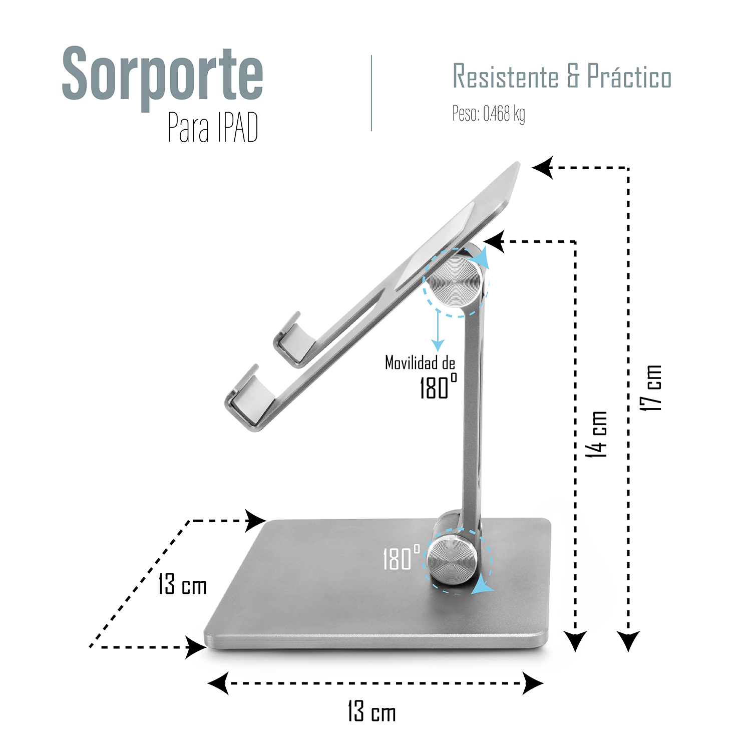 Soporte Para Tablet, Ipad, Celular. Ajustable De 7.9' A 12.9''