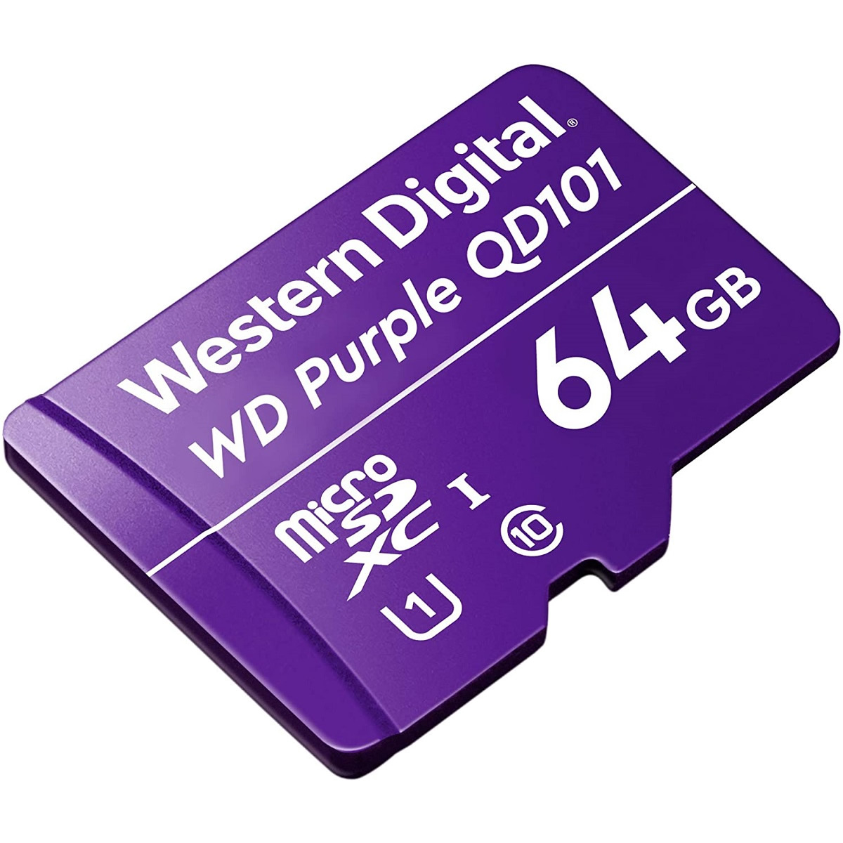 Memoria MicroSD 64GB Western Digital WD Purple SD QD101 SDXC Clase 10 WDD064G1P0C.