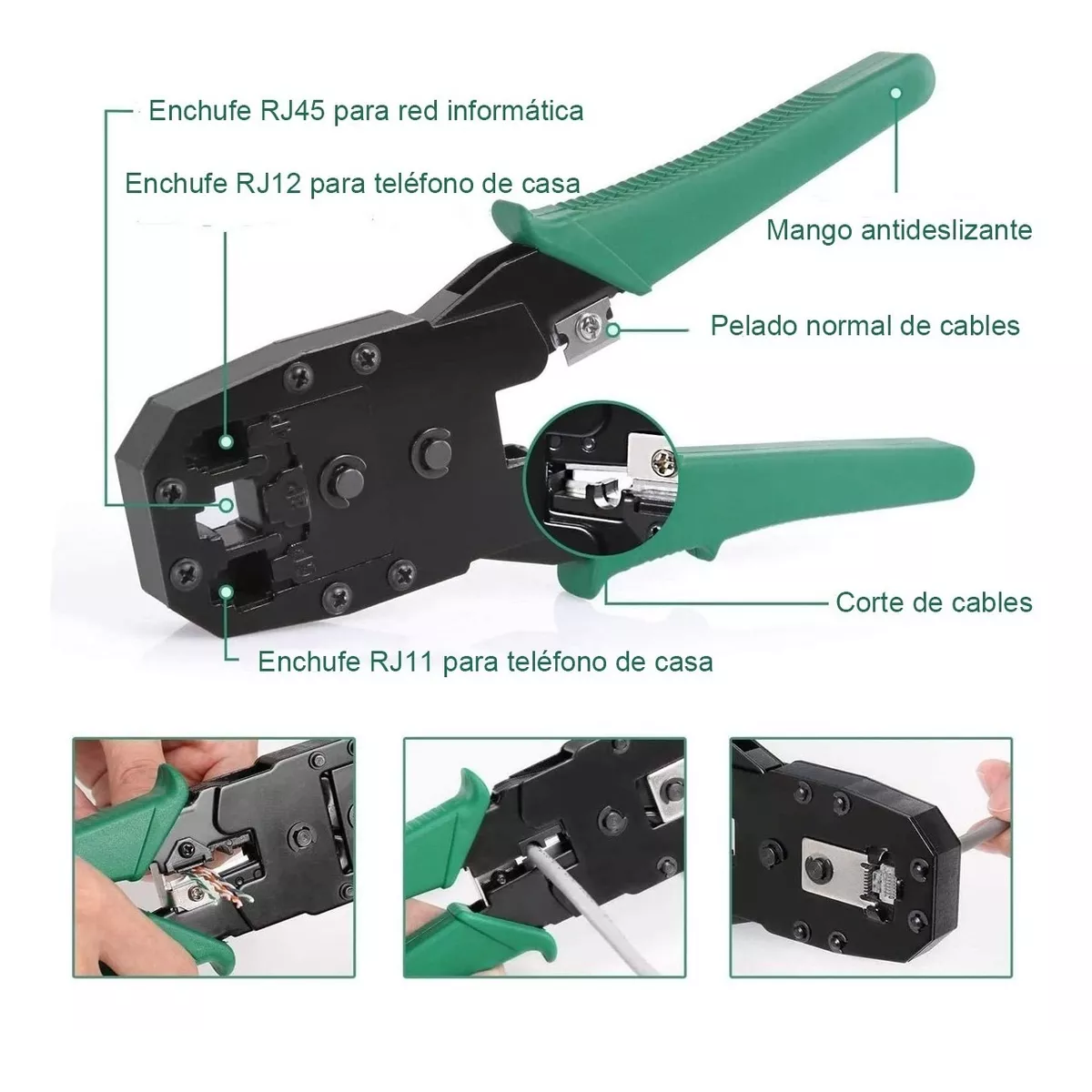 Kit De Herramientas Cableado Redes Utp Rj45 Rj11