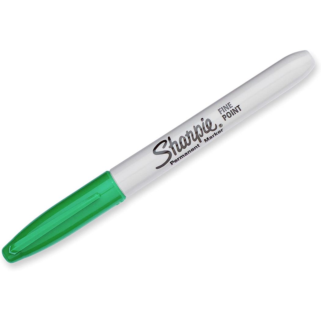 Marcadores Sharpie Punto Fino Verde caja de 12 pzas
