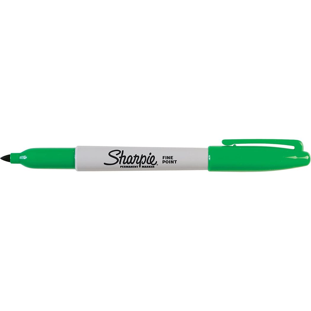Marcadores Sharpie Punto Fino Verde caja de 12 pzas