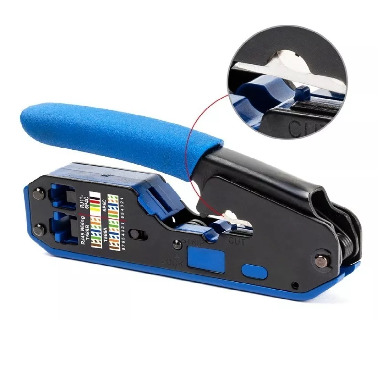 Pinza Pelacables De Cable Red Rj45 Cat6 Cat5e Cat5 Rj11 Rj12