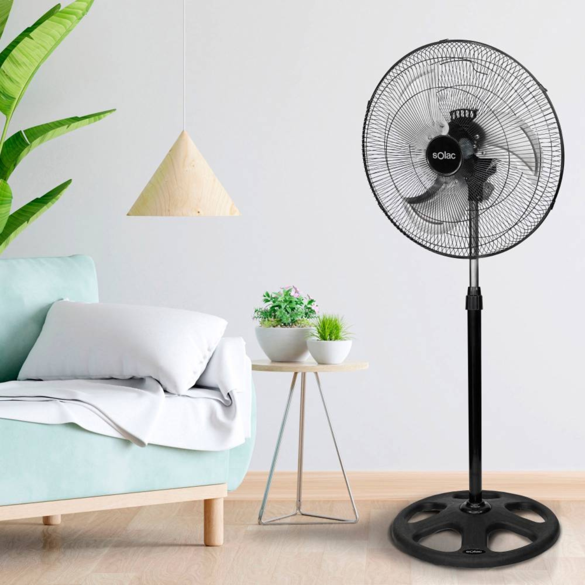 Ventilador de Piso/Piso/Pedestal de 18'' Solac Booster, con 3 Velocidades y 3 Aspas.