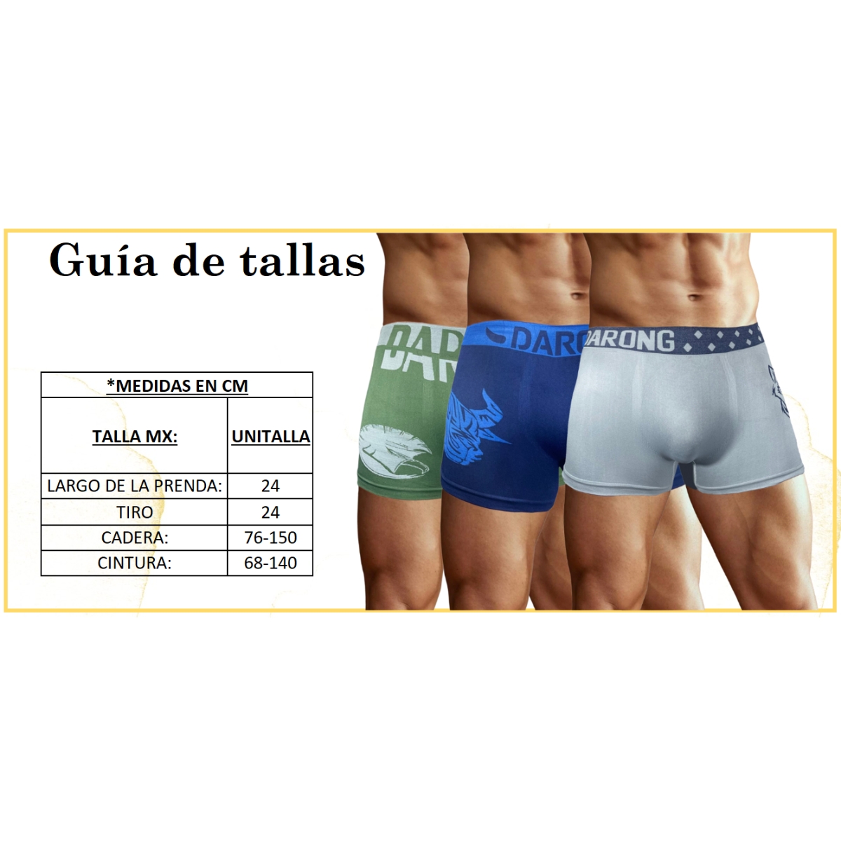 Pack 6 Boxer Caballero Mayoreo Calzones Hombre Microfibra