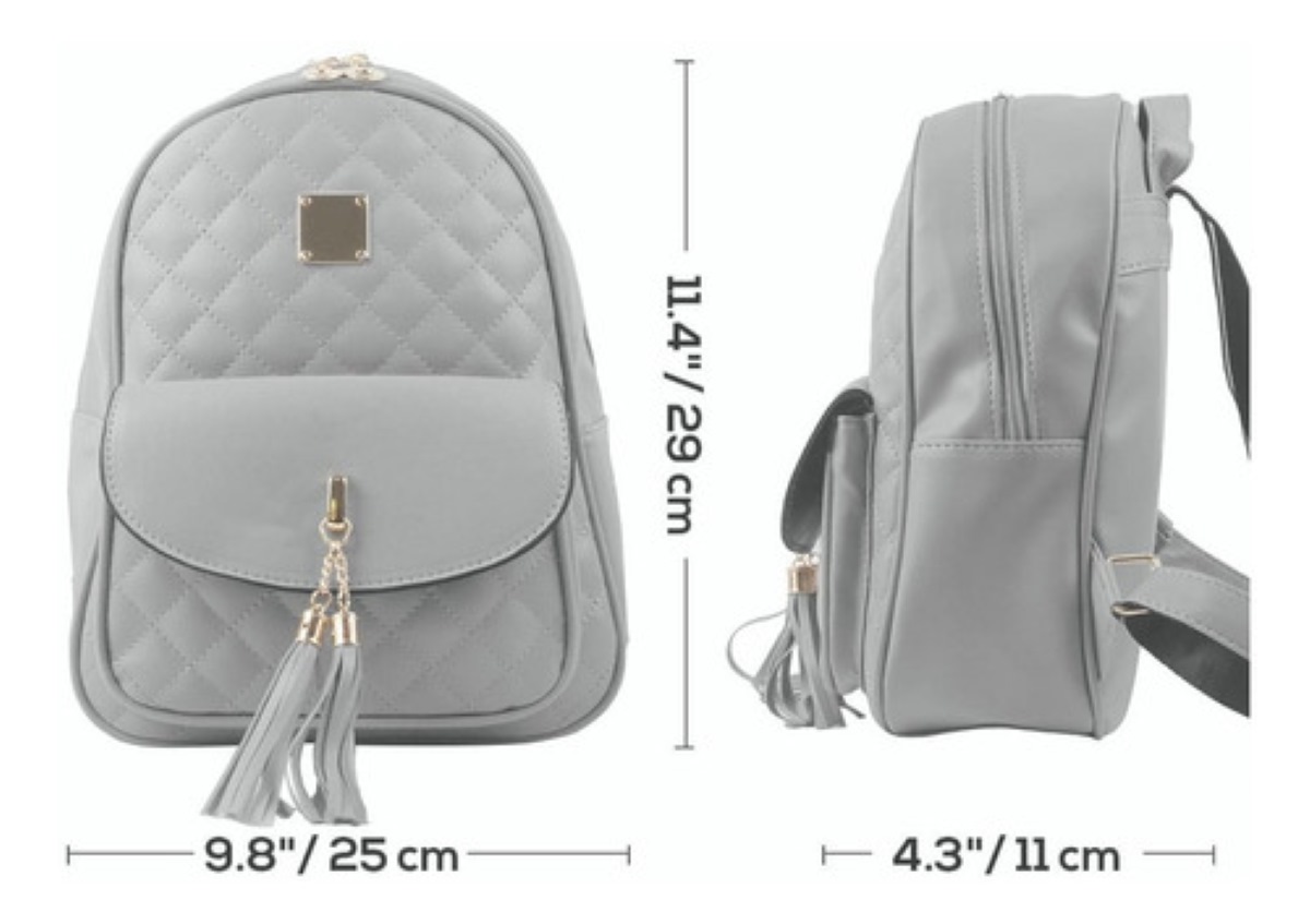 3 Mochilas Casual Para Dama  Color Gris
