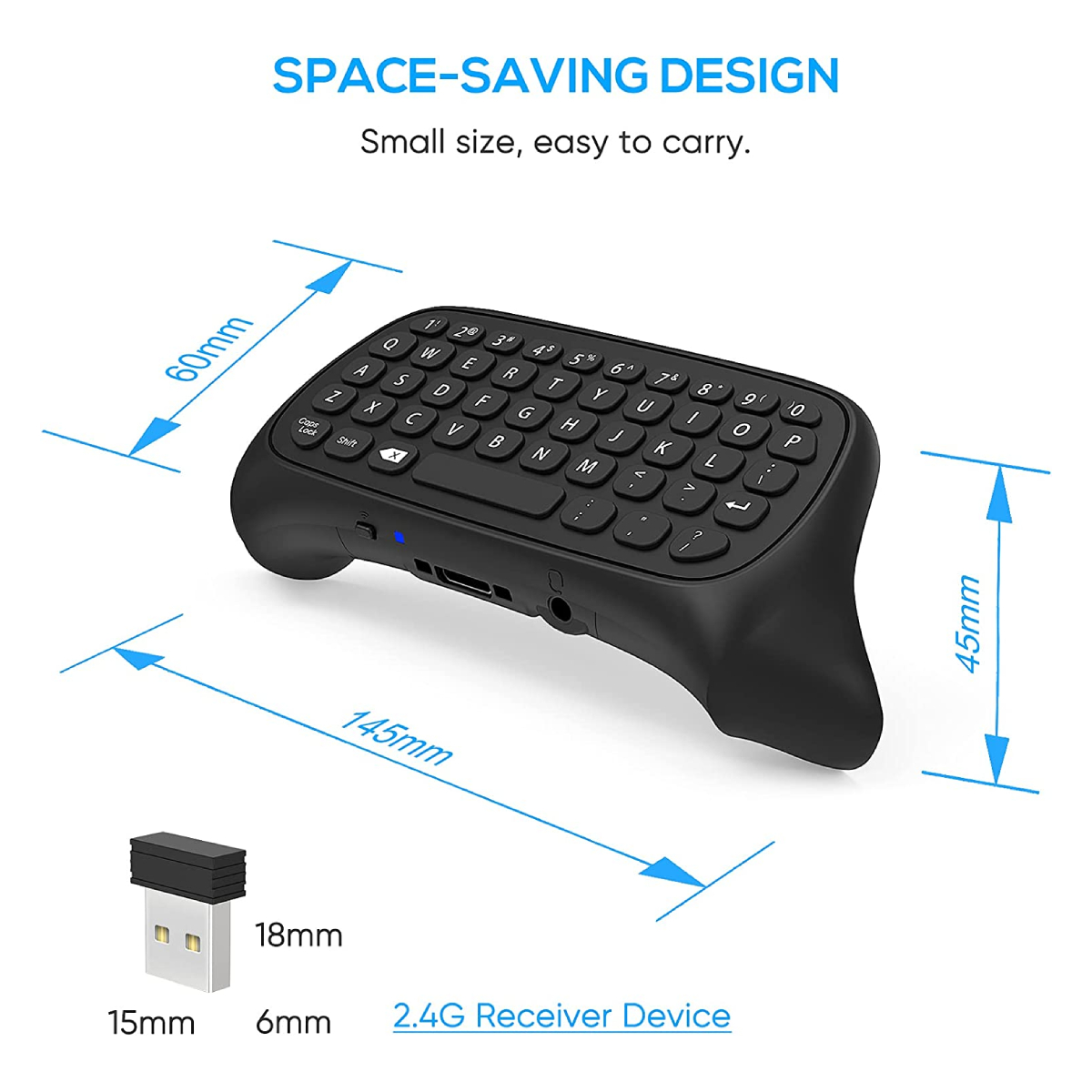 Teclado Inalambrico Compatible Xbox One S (Negro) (TYX-586B)