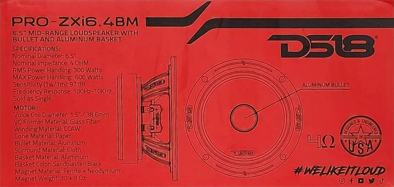 Paquete De Bocinas Pro-zxi6.4bm+bocinas Ds18 Pro-zxi69.4bm