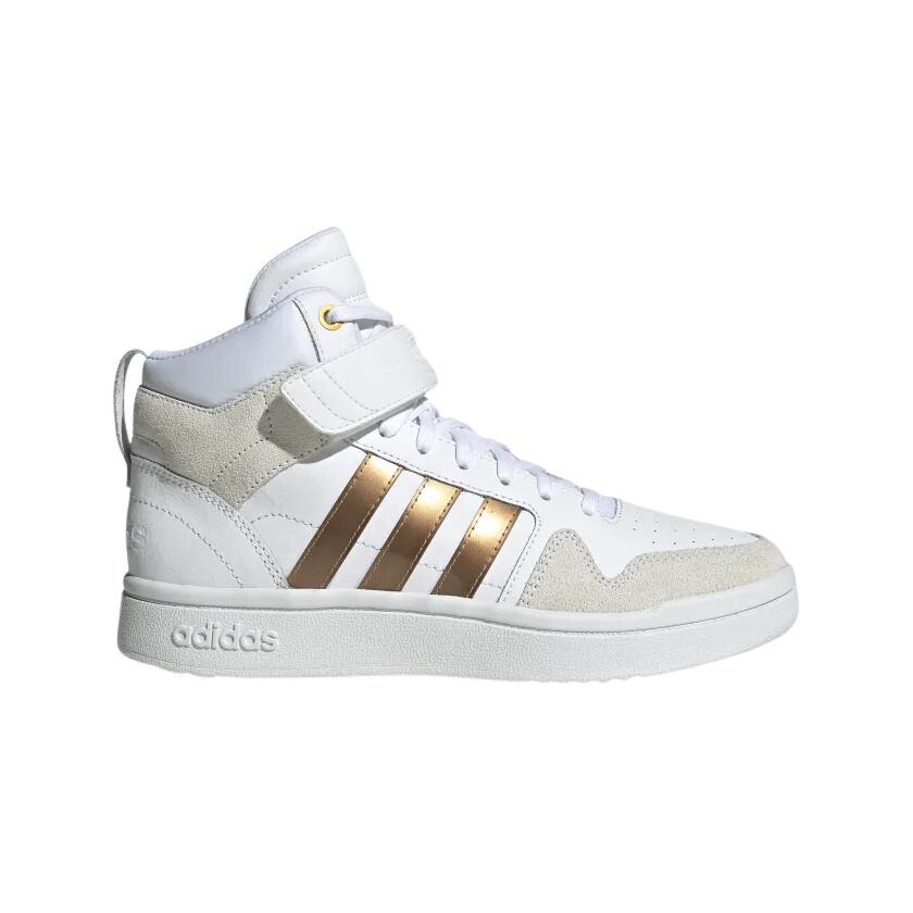 Tenis Bota Adidas Postmove Mid Blanco Bronce de Dama Original