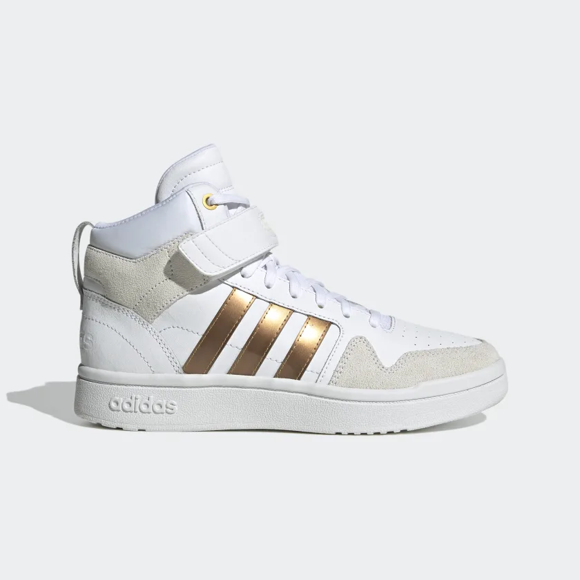 Tenis Bota Adidas Postmove Mid Blanco Bronce de Dama Original