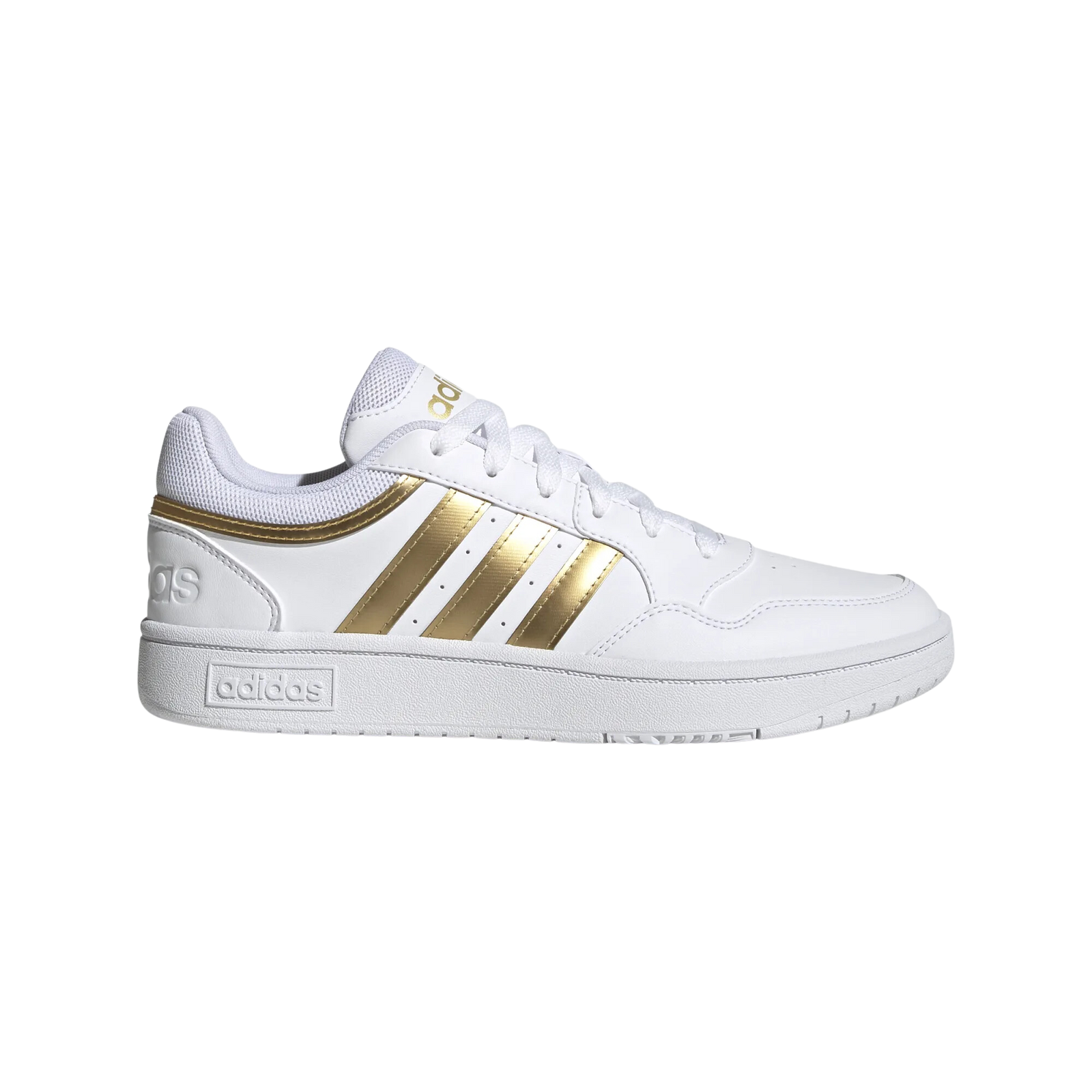 Tenis Adidas Hoops Blanco Dorado de Dama Original
