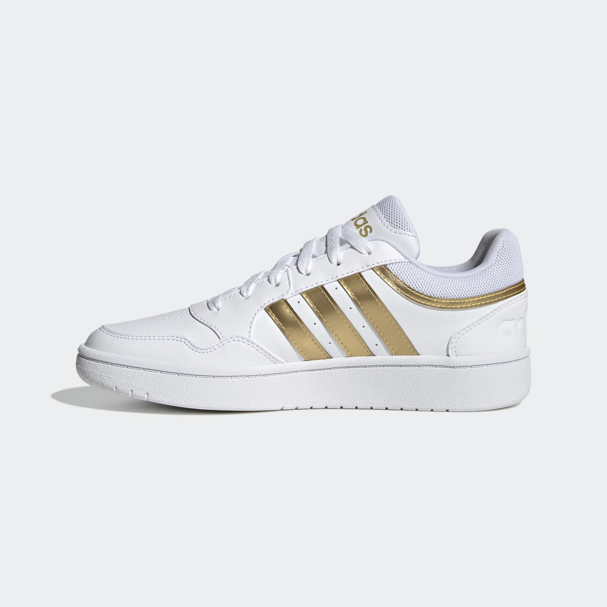 Tenis Adidas Hoops Blanco Dorado de Dama Original