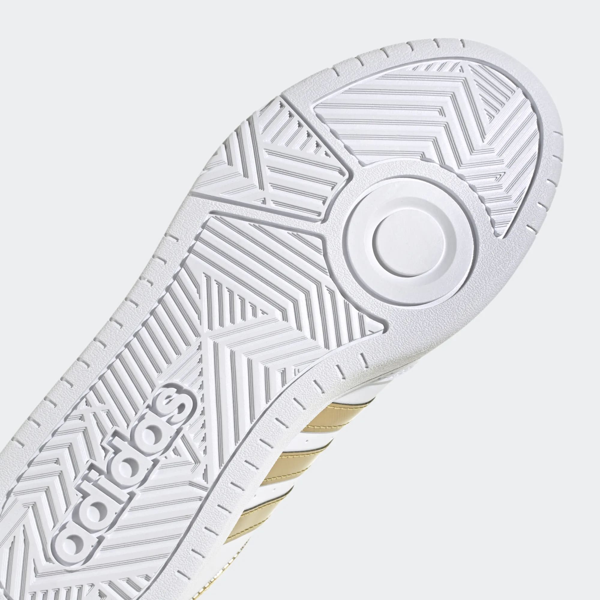 Tenis Adidas Hoops Blanco Dorado de Dama Original