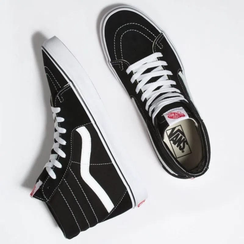 Tenis Vans Sk8 Hi Negro Blanco de Dama Original