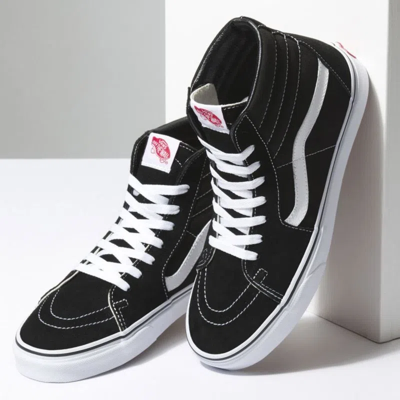 Tenis Vans Sk8 Hi Negro Blanco de Dama Original